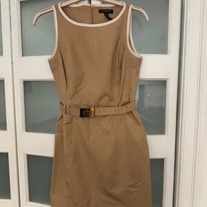 Ralph Lauren Tan Sleeveless Dress
